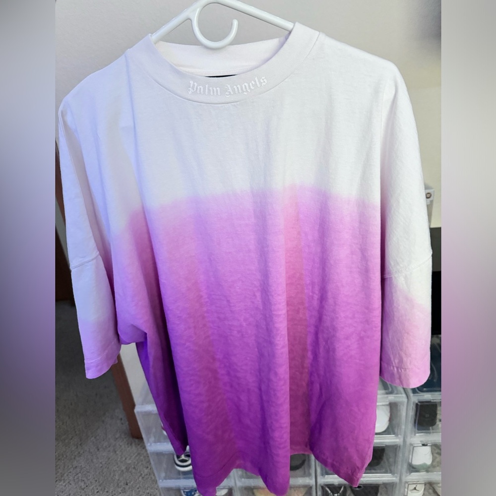 Palm angles gradient tee purple/white